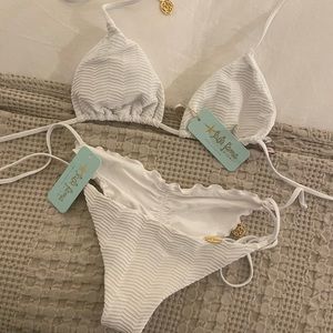 Luli Fama Revolve white bikini set - NWT